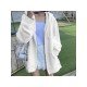  Pure Color Hooded Casual Loose Coats