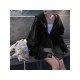  Pure Color Hooded Casual Loose Coats