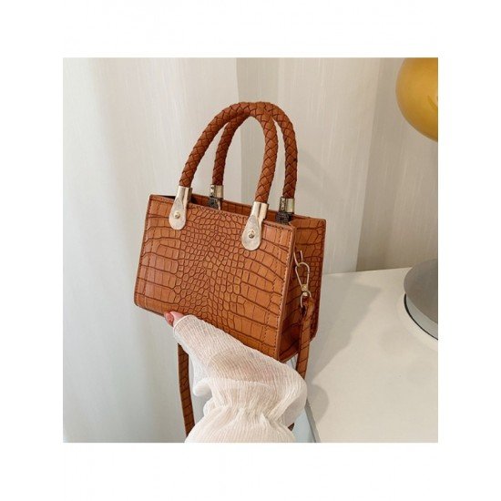  Fashion Crocodile Print Pure Color Women's Shoulder Bags