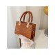  Fashion Crocodile Print Pure Color Women's Shoulder Bags