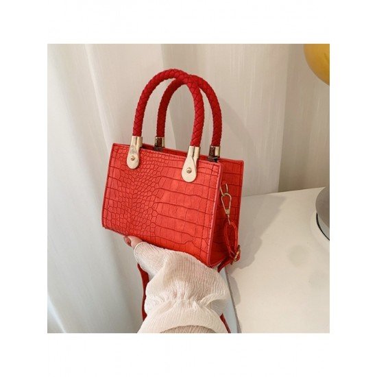  Fashion Crocodile Print Pure Color Women's Shoulder Bags