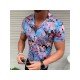  Summer Casual Lapel Men's Short Sleeve Shirt