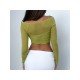  Sexy Pure Color Gauze Women's Crop Top