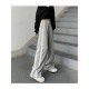 Casual White Wide Leg Elastic Waist Women Pants