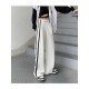 Casual White Wide Leg Elastic Waist Women Pants