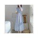  French Lace Embroidered Women's Long Sleeve Dress