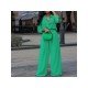  2022 Casual Pure Color Women's Two-Piece Set