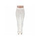  Casual Pure Color Ruched Women's Flare Pants