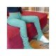  Casual Pure Color Ruched Women's Flare Pants