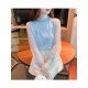  2022 Fall Pure Color Lace Embroidered Women's Top