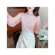  2022 Fall Pure Color Lace Embroidered Women's Top