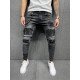  Fashion Patch Pure Color Men's Denim Jeans