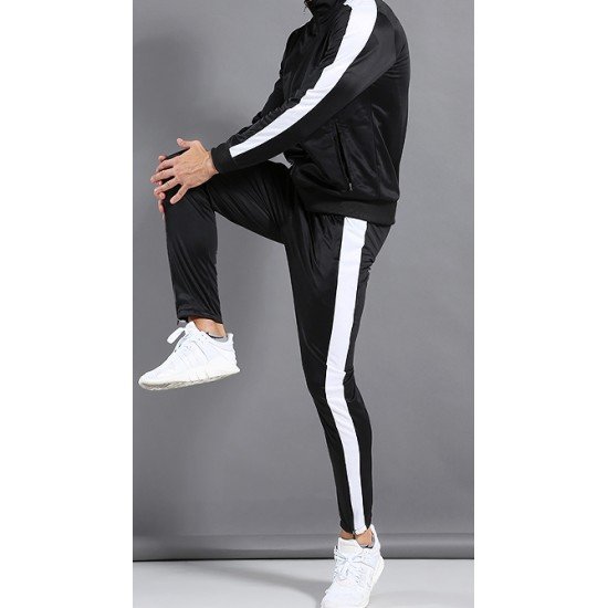 Contrast Color Matching Men Tracksuit Sets