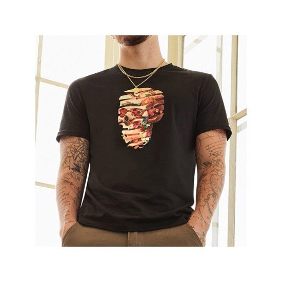 New Fashion Black Short Sleeve Graphic Tees For Men