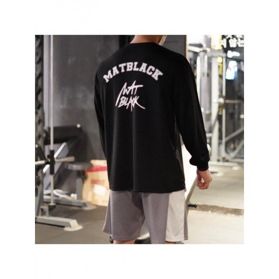 Casual White Letter Printed Men Sweatshirts