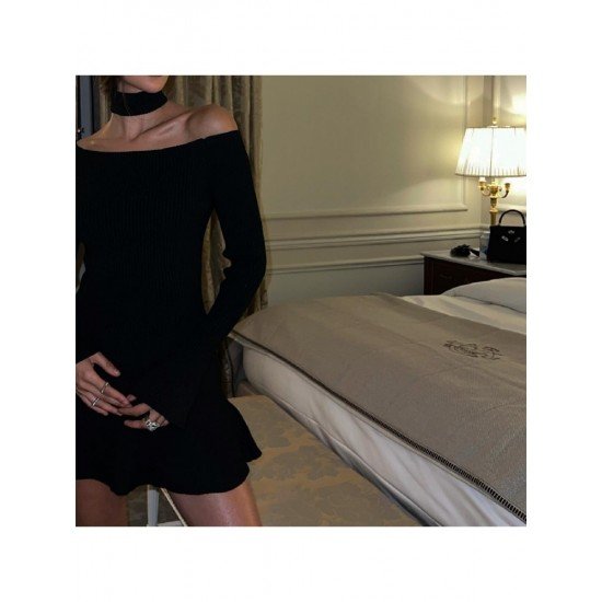 Black Off The Shoulder Short Dresses