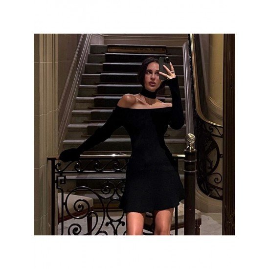 Black Off The Shoulder Short Dresses