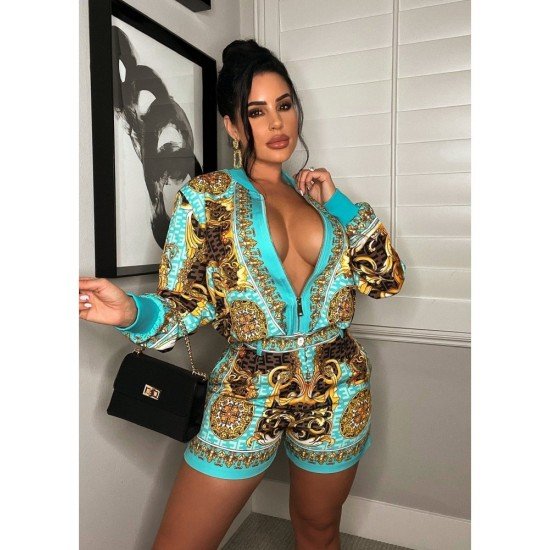 Women Printed Matching 2 Piece Outfit Sets