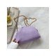  PU Pure Color Pleated Women's Shoulder Bag