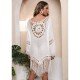  Boho Tassels Hollowed Out Patchwork Dress