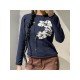 Flower Pattern Ladies Pullover Sweaters