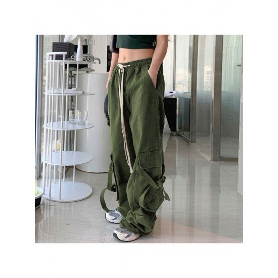  American Street Pure Color Casual Long Pants