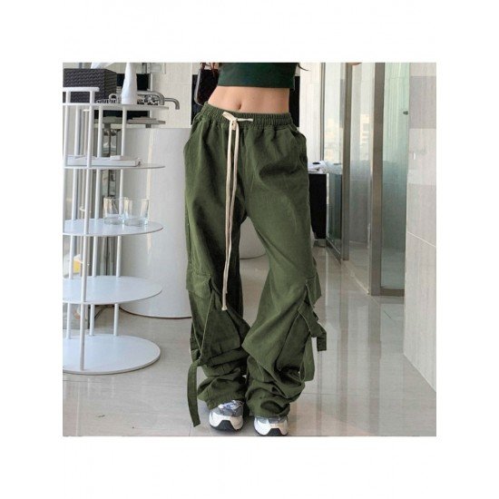  American Street Pure Color Casual Long Pants