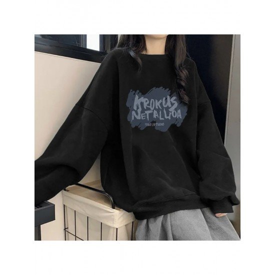  2022 Round Neck Letter Printing Women's Sweater