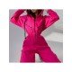 Zip Hooded Collar Sports Jumpsuits For Women