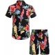 Summer Beach Printed 2 Piece Short Sets For Men