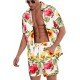 Summer Beach Printed 2 Piece Short Sets For Men