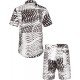 Summer Beach Printed 2 Piece Short Sets For Men