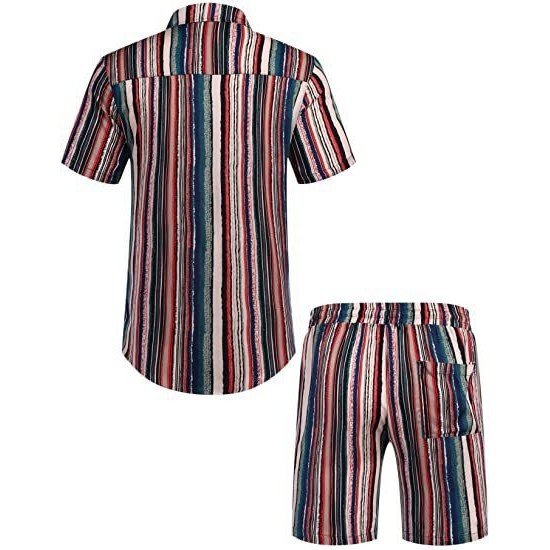 Summer Beach Printed 2 Piece Short Sets For Men