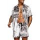 Summer Beach Printed 2 Piece Short Sets For Men