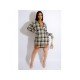 Plaid Casual Long Sleeve Women Coats