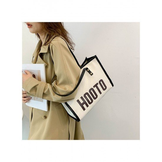  Fashion Letter Printing Canvas Tote Bag