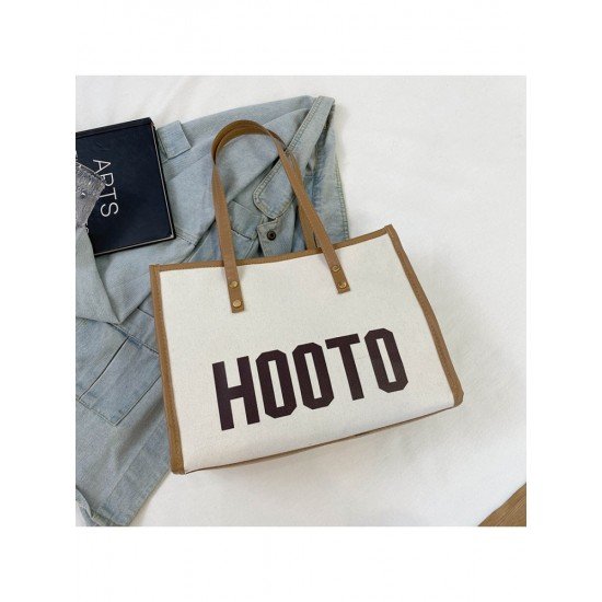  Fashion Letter Printing Canvas Tote Bag