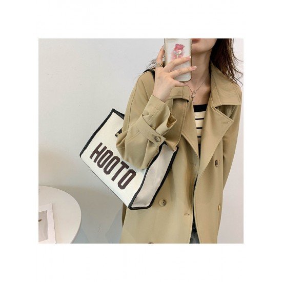  Fashion Letter Printing Canvas Tote Bag