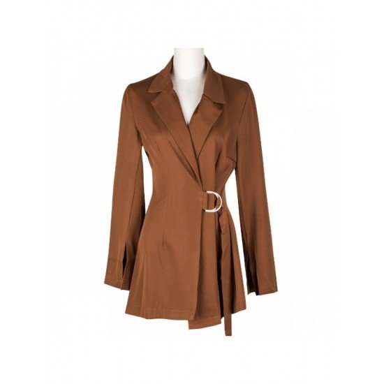 Ladies New Solid Long Sleeve Blazer Coats