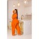  Round Neck Top And Tassels Trouser Women's Sets