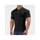  Summer Pure Color Short Sleeve Men's POLO Shirt