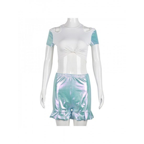  Summer Navel Top And Shorts Women's Sets