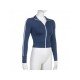  2022 New Contrast Color Letter Women's Short Jacket