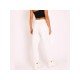 White Smiling Face Printed Sports Trousers For Women