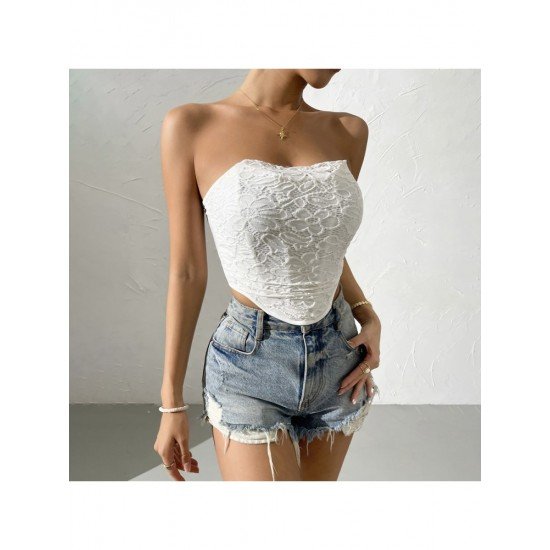  2022 Fishbone Backless Strapless Women's Irregular Vest