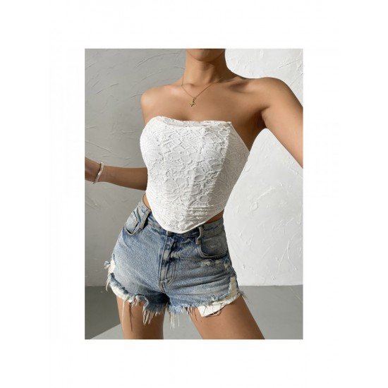  2022 Fishbone Backless Strapless Women's Irregular Vest