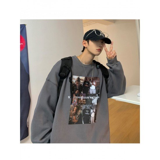  Street Hip-Hop Printing Hoodie Men's Sweatshirts