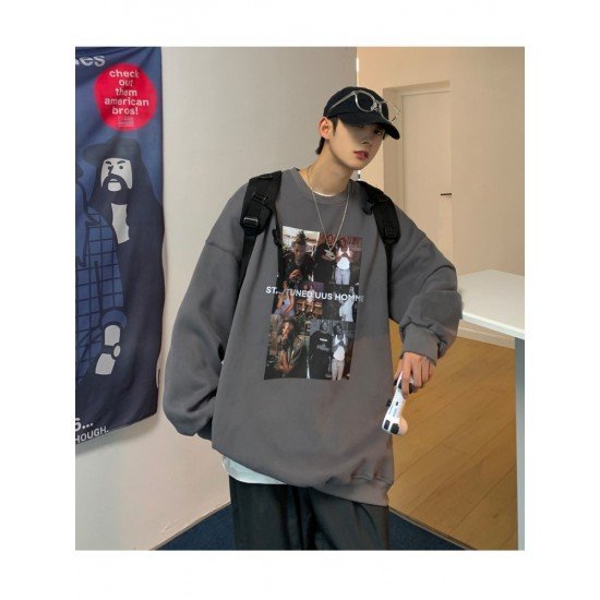  Street Hip-Hop Printing Hoodie Men's Sweatshirts