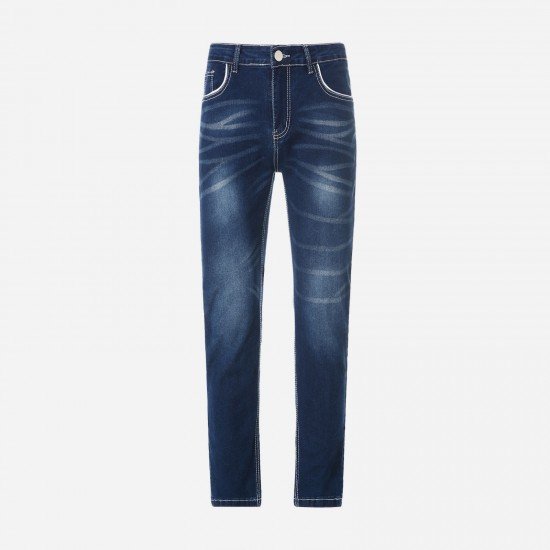  Fashion Pure Color Denim Jeans For Men