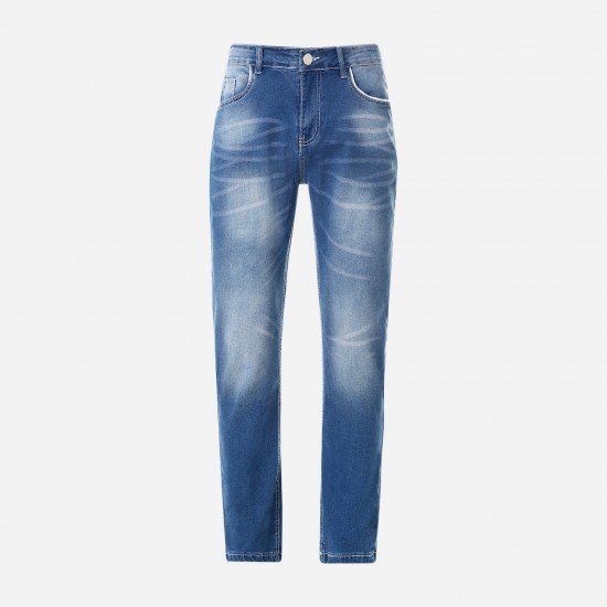  Fashion Pure Color Denim Jeans For Men